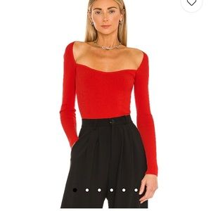 Superdown red bodysuit